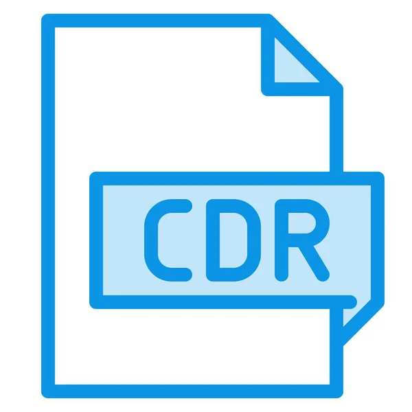 Rozszerzenie Ikony Remisu Cdr Corel Kategorii Pliki Foldery — Wektor stockowy