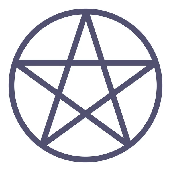 Occultisme Pentagram Icoon Cultuur Gemeenschappen Categorie — Stockvector