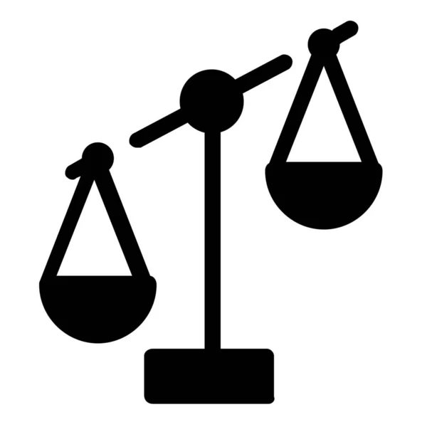 Ζυγαριές Ισορροπία Εικονίδιο Του Νόμου Στερεό Στυλ — Διανυσματικό Αρχείο