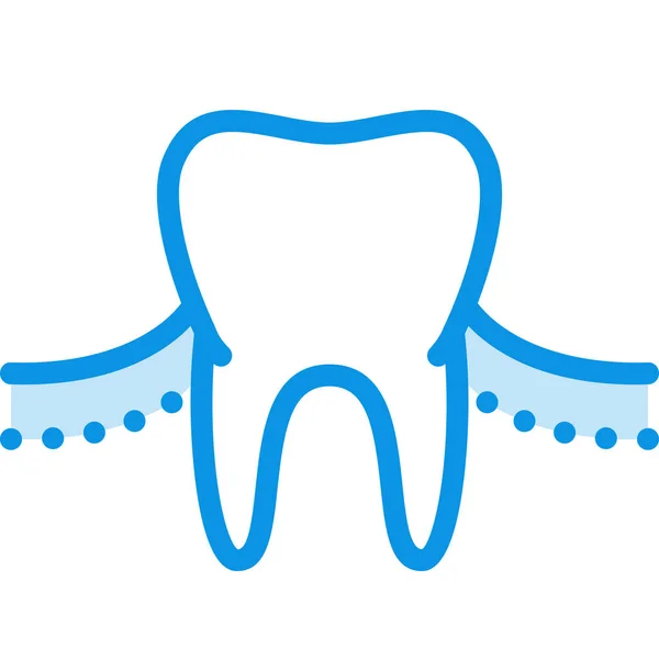 Dente Gengiva Ícone Estilo Esboço —  Vetores de Stock