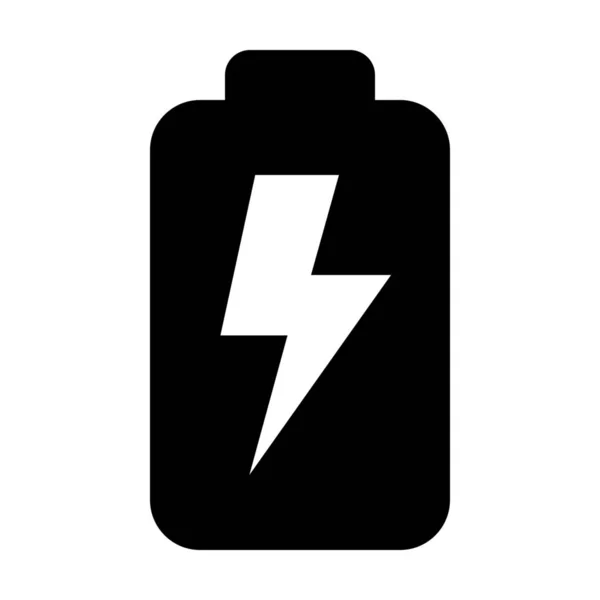 固体状の固体アイコンを充電する電池 — ストックベクタ