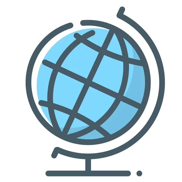 Earth Geography Globe Icon Filled Outline Style — 스톡 벡터