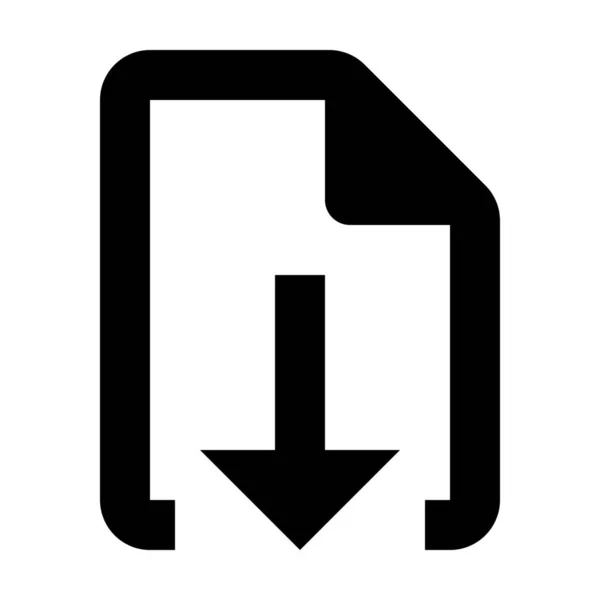 Datei Dokument Symbol Solidem Stil Herunterladen — Stockvektor