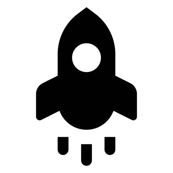 Game Rocket Solid Icon Solid Style — 스톡 벡터