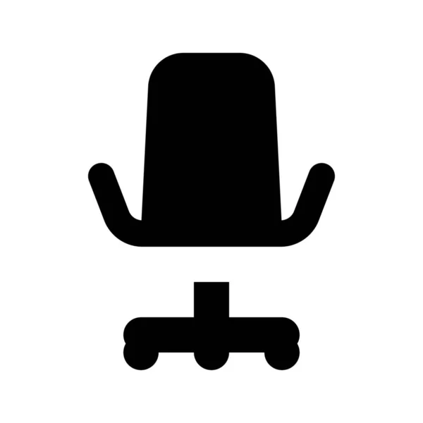 Fotel Fotel Biuro Ikona Stylu Solid — Wektor stockowy