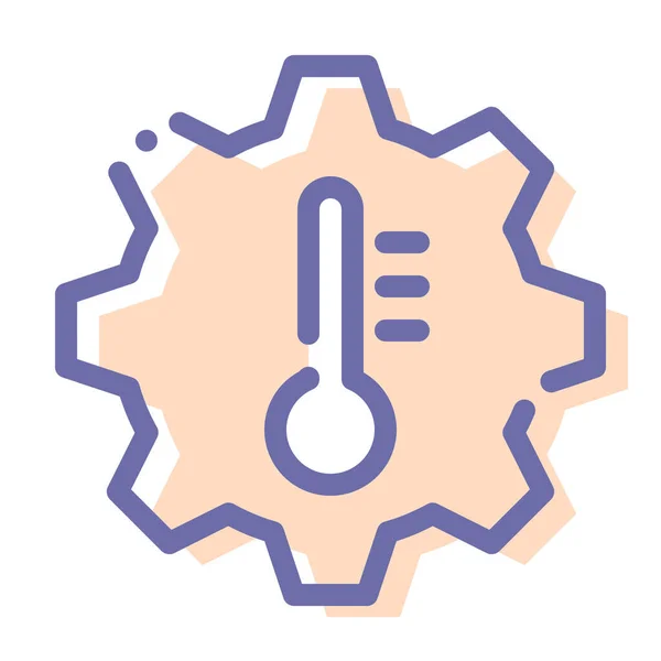 Control Dashboard Temperature Icon — Stock Vector