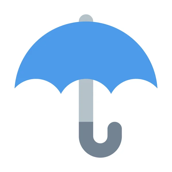 Skydd Säkerhet Paraply Ikon Platt Stil — Stock vektor