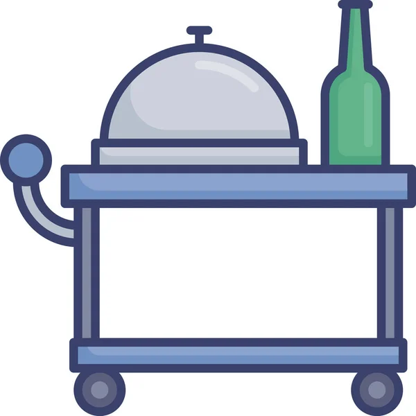 Alojamiento Comida Comida Icono — Vector de stock