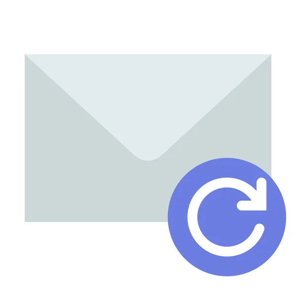Email Cím Újratöltése Ikon Lapos Stílusban — Stock Vector