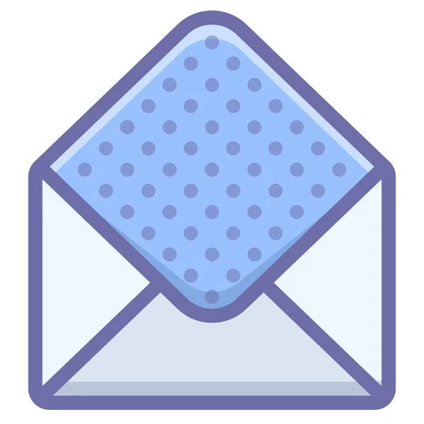 信封邮件打开图标放大填充轮廓风格 — 图库矢量图片