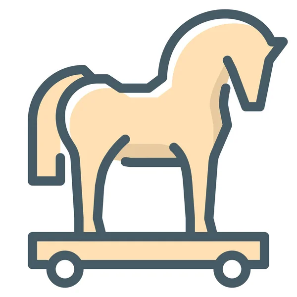 Значок Троянской Лошади — стоковый вектор