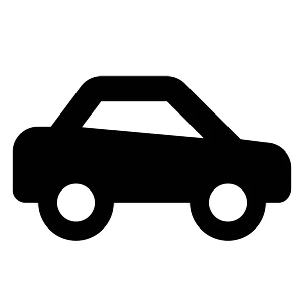 Coche Icono Transporte Compacto Estilo Sólido — Vector de stock