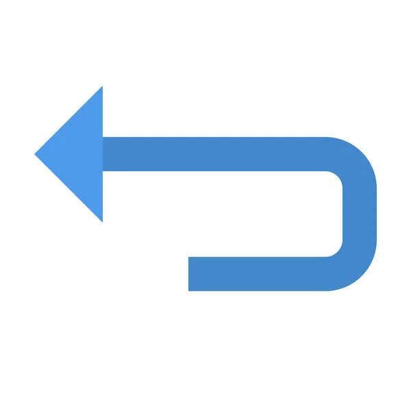 Arrow Back Return Icon Flat Style — Stock Vector