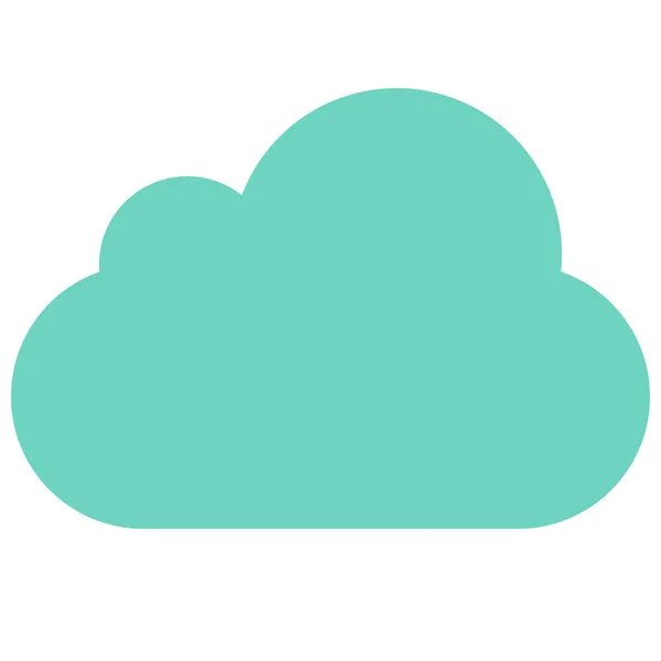 Cloud Opslag Platte Pictogram Platte Stijl — Stockvector