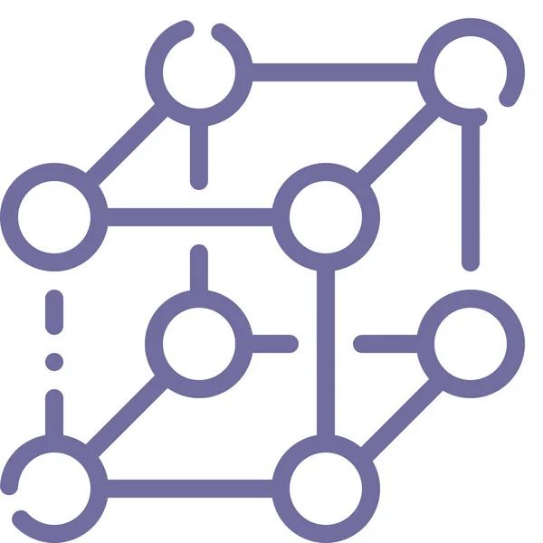 Икона Молекулярных Молекул Решетки Категории Наука Исследования — стоковый вектор