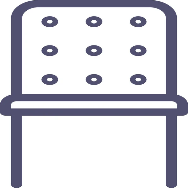 Ícone Mobiliário Cadeira Interior Estilo Esboço — Vetor de Stock