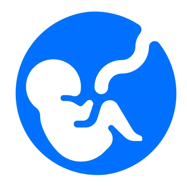 Fetus Maternity Pregnancy Icon Solid Style — Stockový vektor