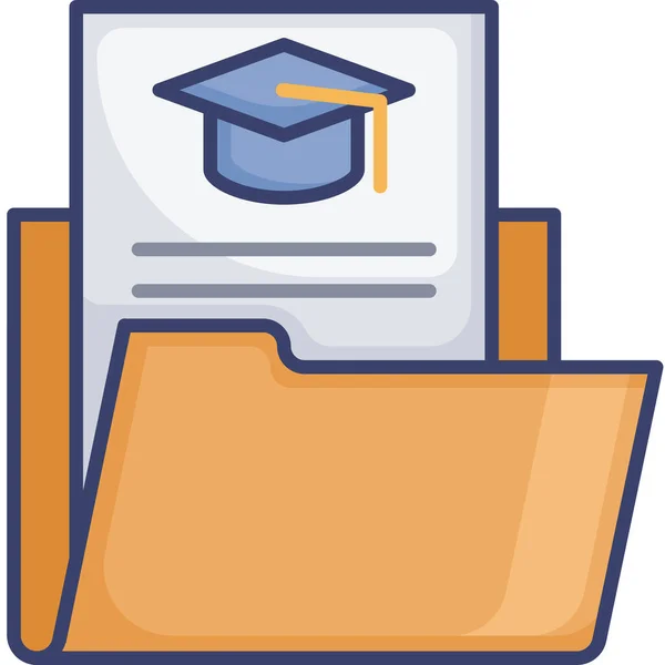 Document Education File Icon — Stock Vector