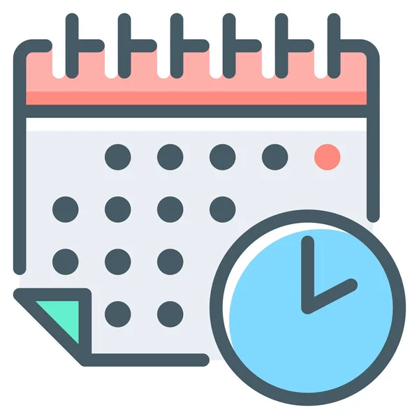 Evento Calendario Recordar Icono Estilo Contorno Rellenado — Vector de stock