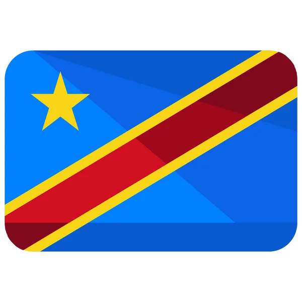 Congo Democratic Republic Icon Flat Style — Stockový vektor