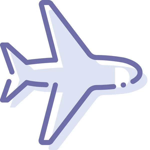 Vuelo Volar Avión Icono Estilo Contorno Lleno — Vector de stock