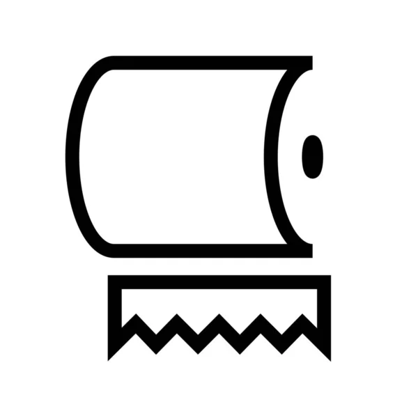 Toilettenpapier Umrisssymbol Umrissstil — Stockvektor