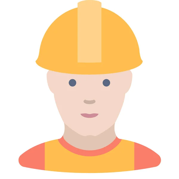 Constructor Hombre Persona Icono Estilo Plano — Archivo Imágenes Vectoriales