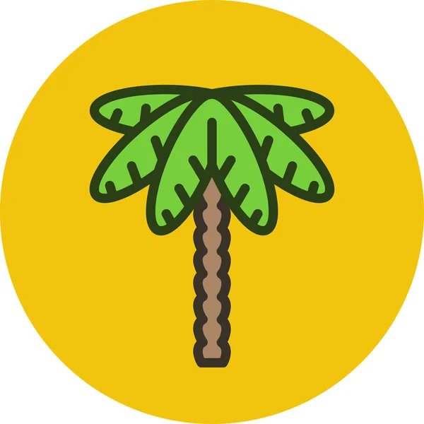 Ikona Leśnego Parku Palmowego Stylu Wypełnionego Zarysu — Wektor stockowy