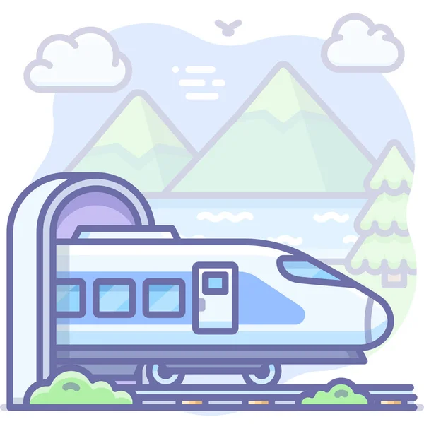 Sneltrein Pictogram — Stockvector