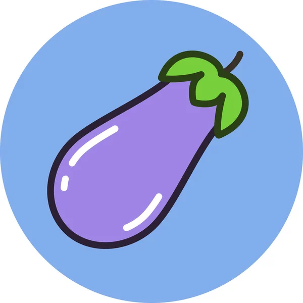 Ikona Zeleninové Výživy Lilku Vyplněném Obrysovém Stylu — Stockový vektor