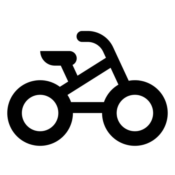 Baby Fahrrad Solide Ikone Soliden Stil — Stockvektor