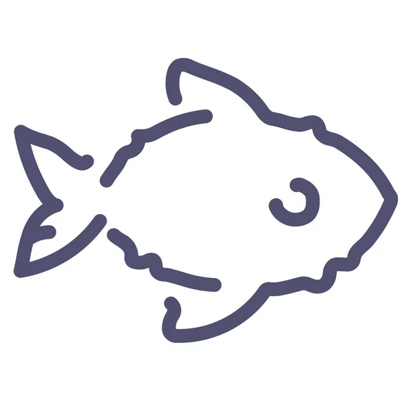 Anahat Biçiminde Hayvan Balığı Yiyecek Simgesi — Stok Vektör