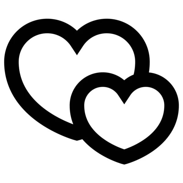 Heart Hearts Love Icon Der Kategorie Liebe Romantik — Stockvektor