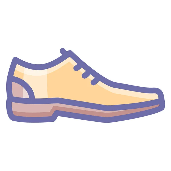 Boots Shoes Footwear Icon Filled Outline Style — Stock Vector