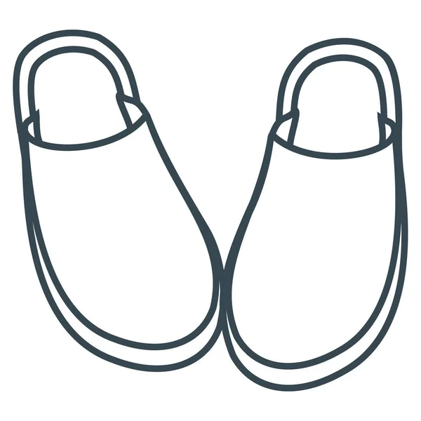 Footwear Shoes Slippers Icon Outline Style — Stock Vector
