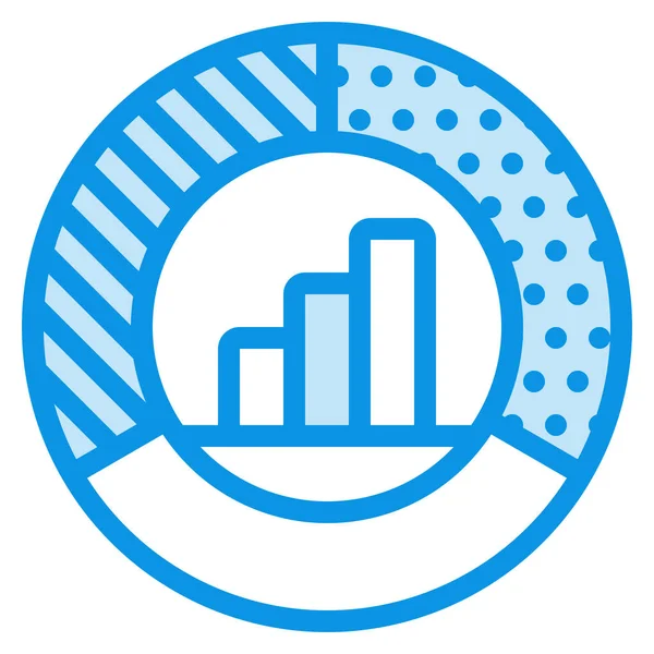 Chart Pie Graph Icon Filled Outline Style — 스톡 벡터