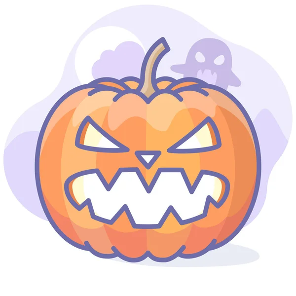 Halloween Horreur Citrouille Icône Dans Catégorie Halloween — Image vectorielle