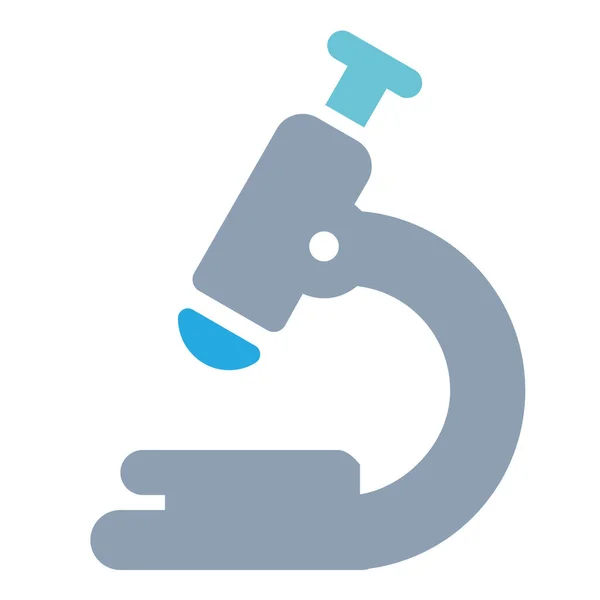 Microscoop Chemie Lab Icoon Solid Stijl — Stockvector