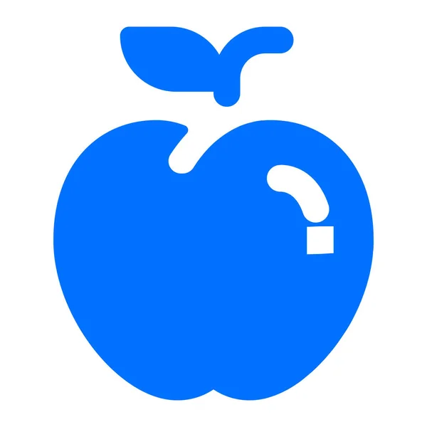 Apfelfrüchte Gesund Symbol Solidem Stil — Stockvektor