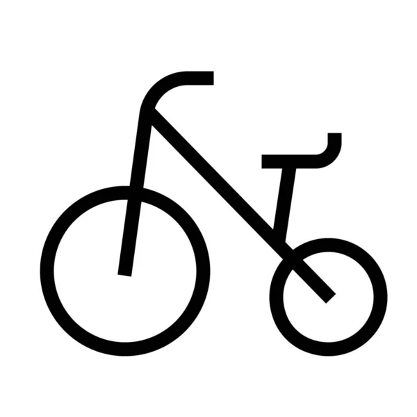 Bebé Bebé Bicicleta Icono Estilo Esquema — Archivo Imágenes Vectoriales