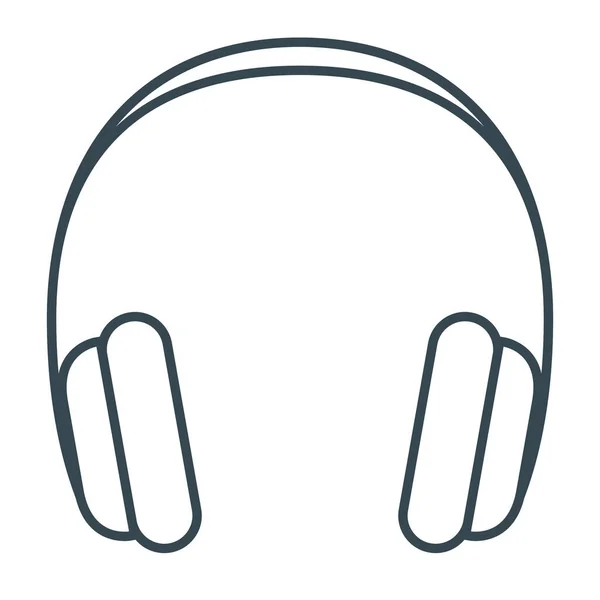 Εικονίδιο Ήχου Ακουστικών Υλικού Στυλ Περίγραμμα — Διανυσματικό Αρχείο