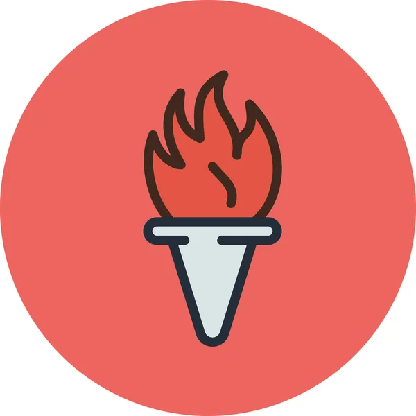 Иконка Игры Огненный Фламбо Стиле Заполненный Контур — стоковый вектор