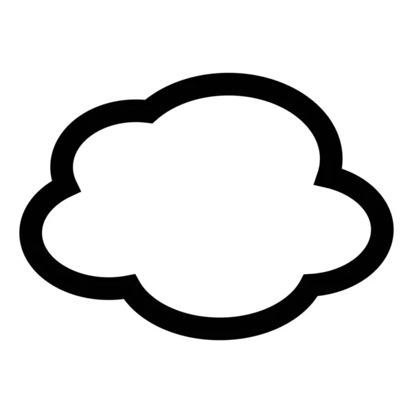 Huge Cloud Outline Icon Outline Style — Stock Vector