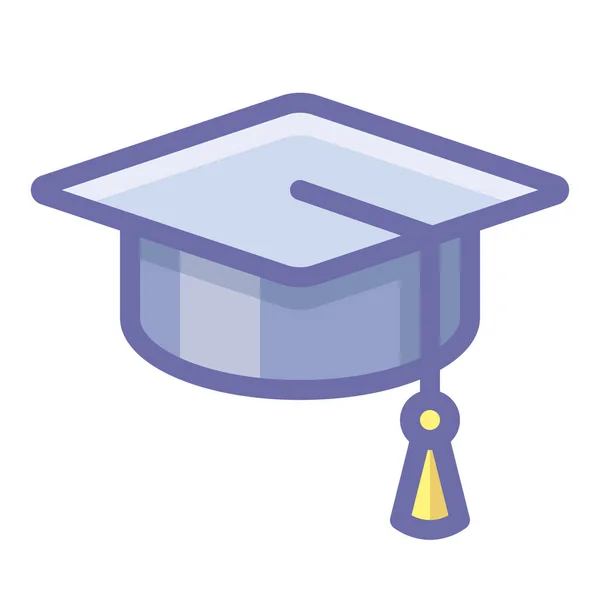 Academisch Cap Student Icoon — Stockvector