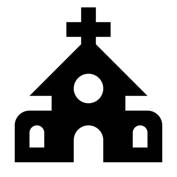 Iglesia Católica Icono Sagrado Estilo Sólido — Archivo Imágenes Vectoriales