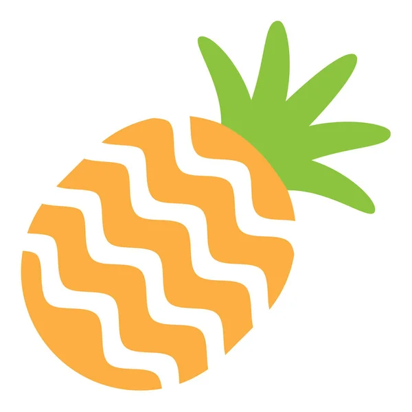 Frucht Ananas Frisches Symbol Solidem Stil — Stockvektor