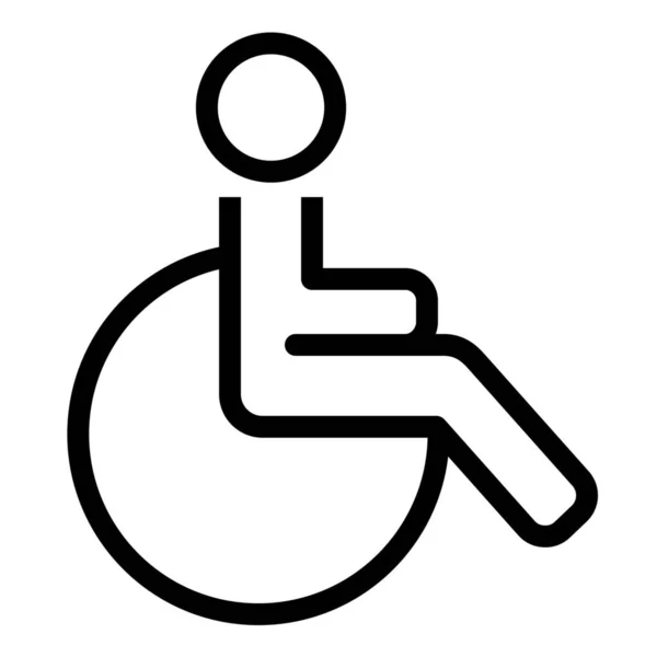 Disabled Outline Signs Symbols Icon Outline Style — Stock Vector