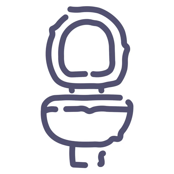 Иконка Внутреннего Туалета Стиле Outline — стоковый вектор