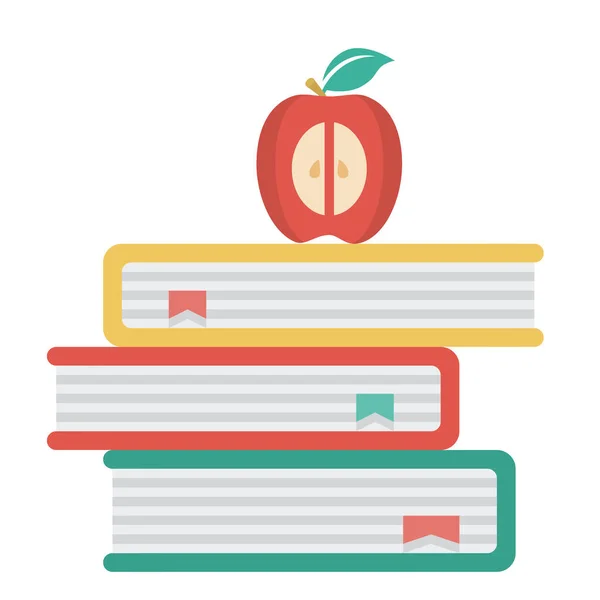 Apple Books Εκπαιδευτικό Εικονίδιο Επίπεδη Στυλ — Διανυσματικό Αρχείο