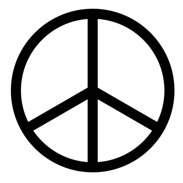 平和サイン概要スタイルのアイコン — ストックベクタ